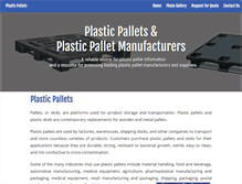 Tablet Screenshot of plasticpalletmanufacturers.org